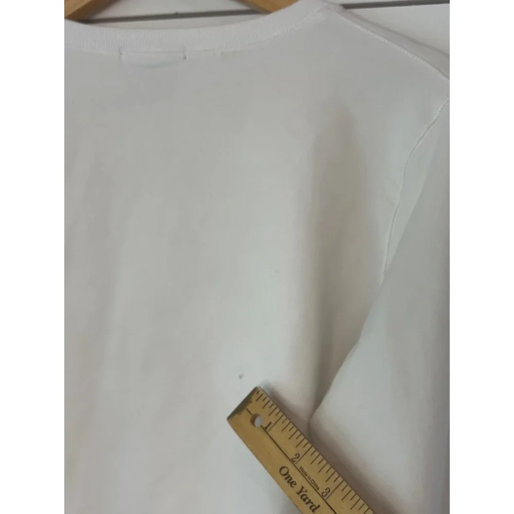 Ralph Lauren Kids White Crest Embroidered Sweatshirt Elbow Patches Large preppy